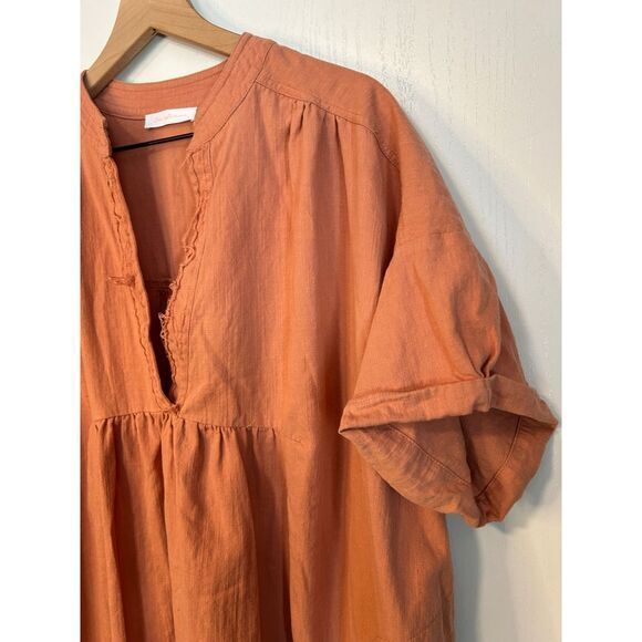 Ces Femme Terracotta Orange Boho Mini Dress - Picture 3 of 9